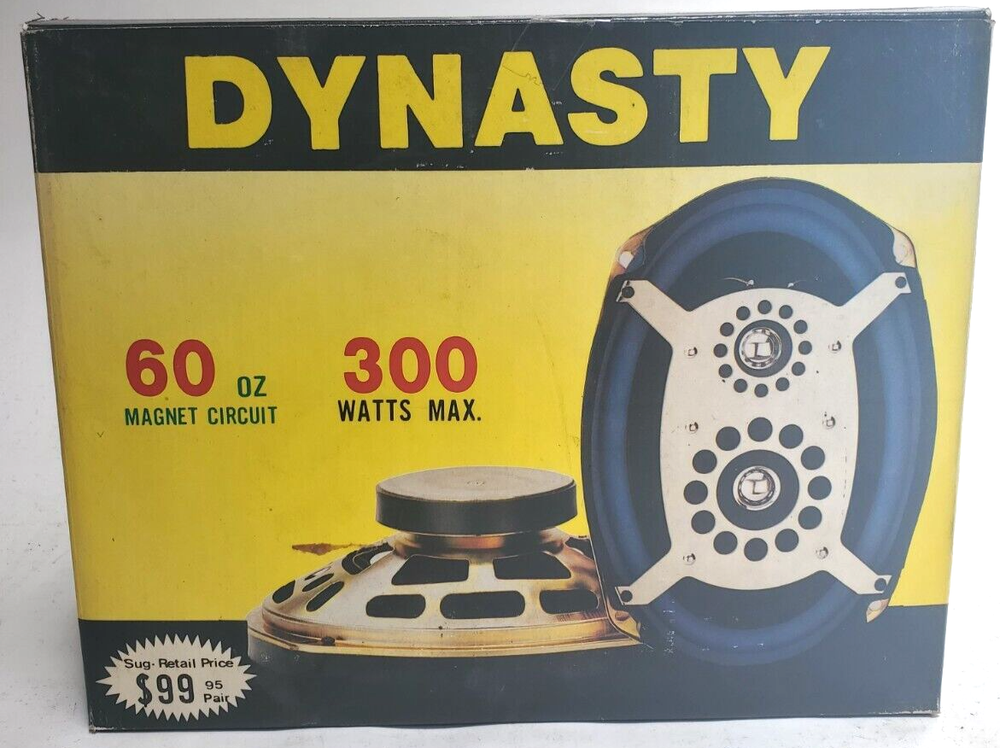 Dodge Dynasty 6x9 Custom 3-Way Subwoofer Speaker 300W Vintage NOS