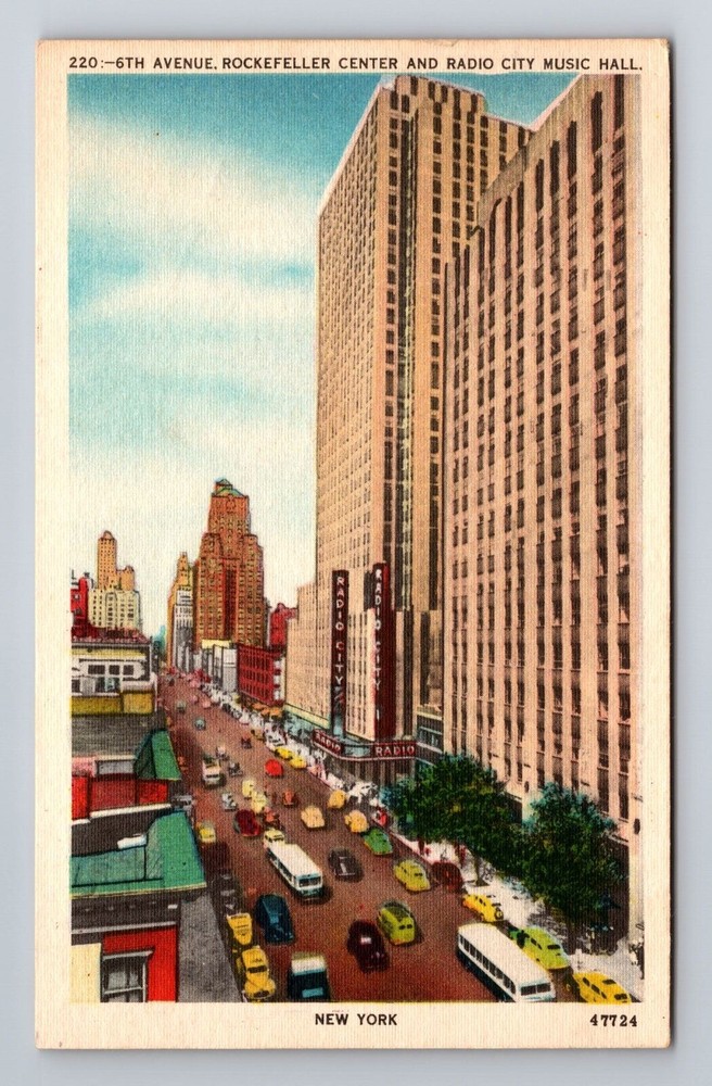New York NY-New York, Radio City Music Hall, Antique c1953 Vintage Postcard