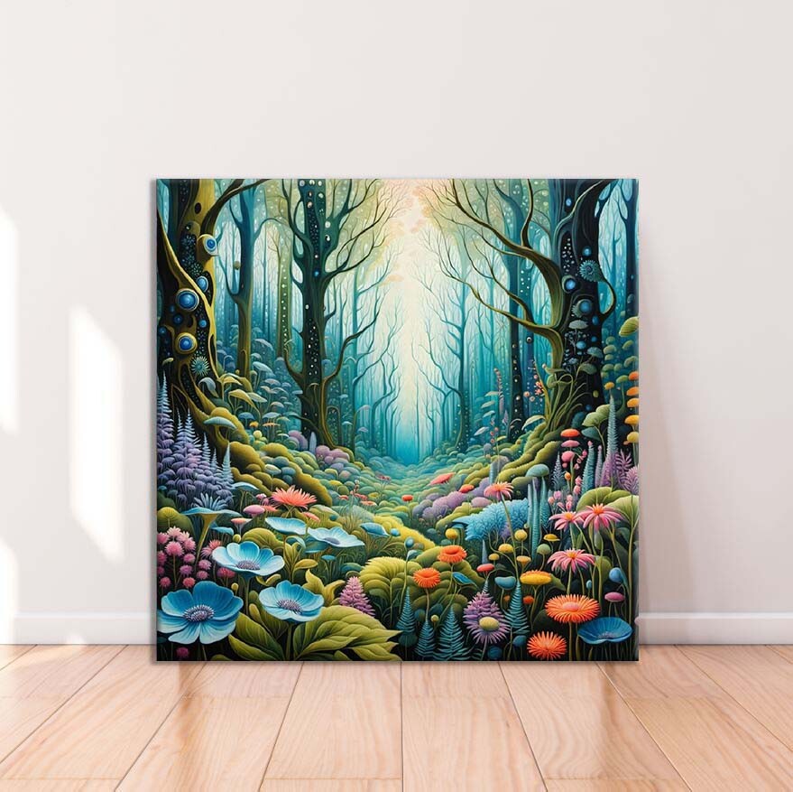 Forest Floral Abstract Limited Edition High Quality Home Decor Australian Made-image
