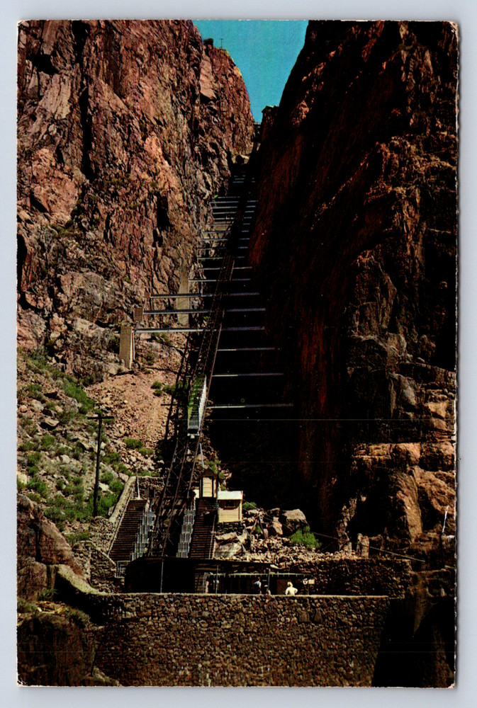 Vintage Postcard Royal Gorge Incline Railway Arkansas River Colorado