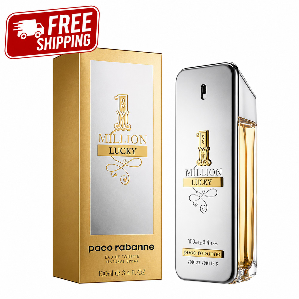 1 Million Lucky Eau de Parfum 3.4oz 100ml Spray for Men New Sealed