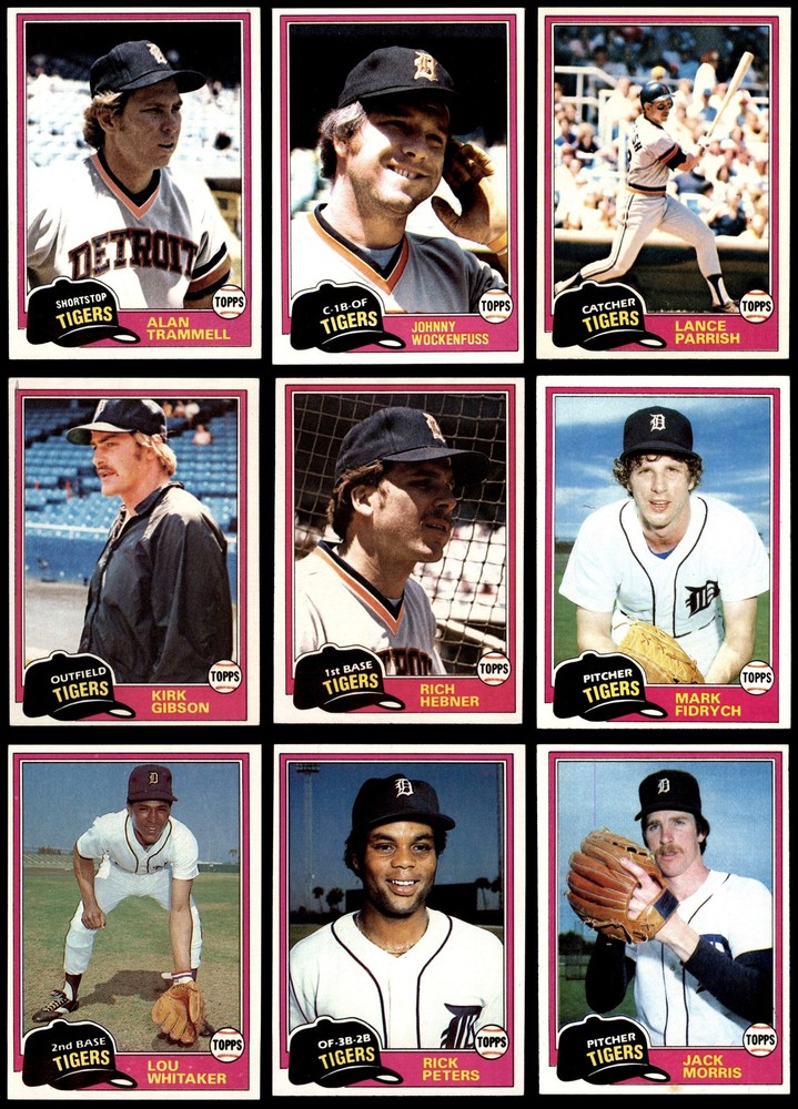 1981 Topps Tigers Almost Complete Team Set 7 - NM 7154710 (27 / 28 cards)