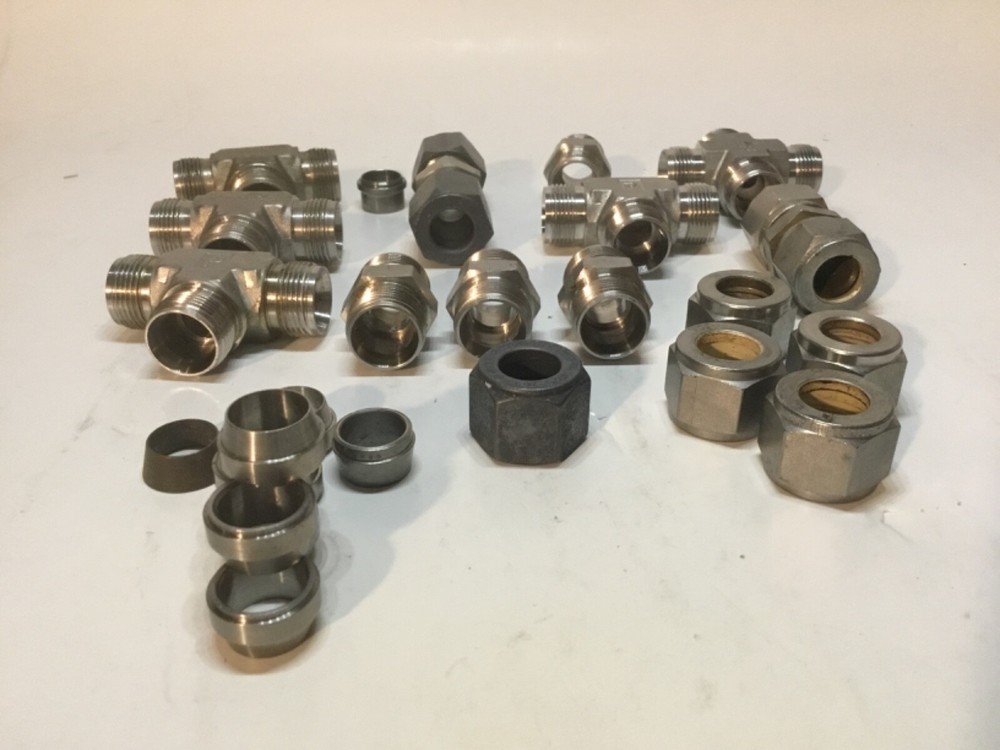 Parker & ham let  tube  Fittings swagelok tee 1/2 Tube  new and used lot