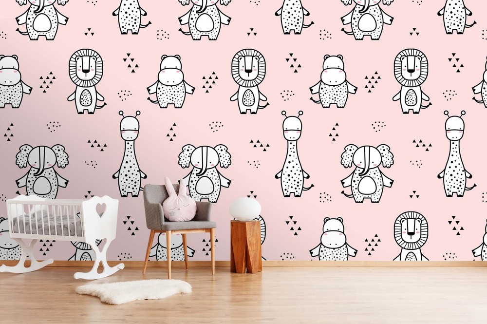 3D Hand-drawn Animal Pattern Wall Murals Wallpaper Murals Wall Sticker