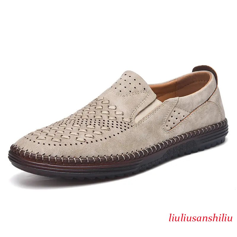 38-48 Plus Size Men's Breathable Slip on Loafers Casual Driving Soft Shoes Flats