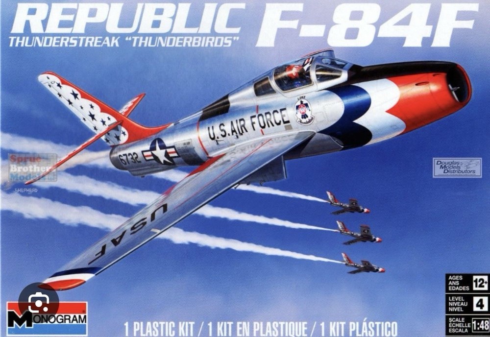 Monogram Republic F-84F Thunderstreak Thunderbirds 1:48 Plastic Kit