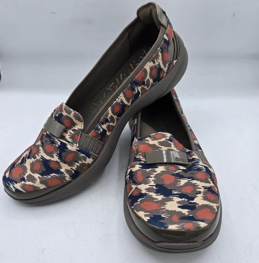 Bzees Morel Lipstick Washable Loafer Comfort Multi Slip-On Shoes Flat Women 10W