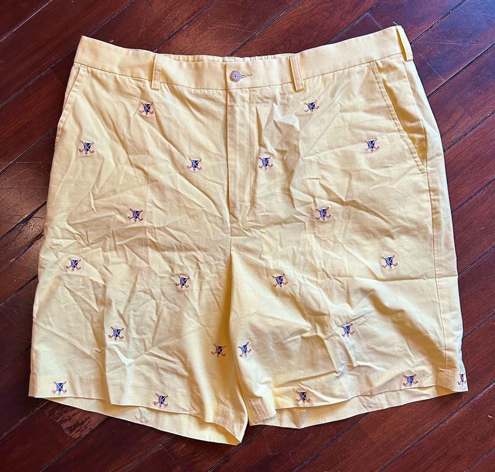 Bobby Jones Embroidered Crest Golf Shorts, Men's 38