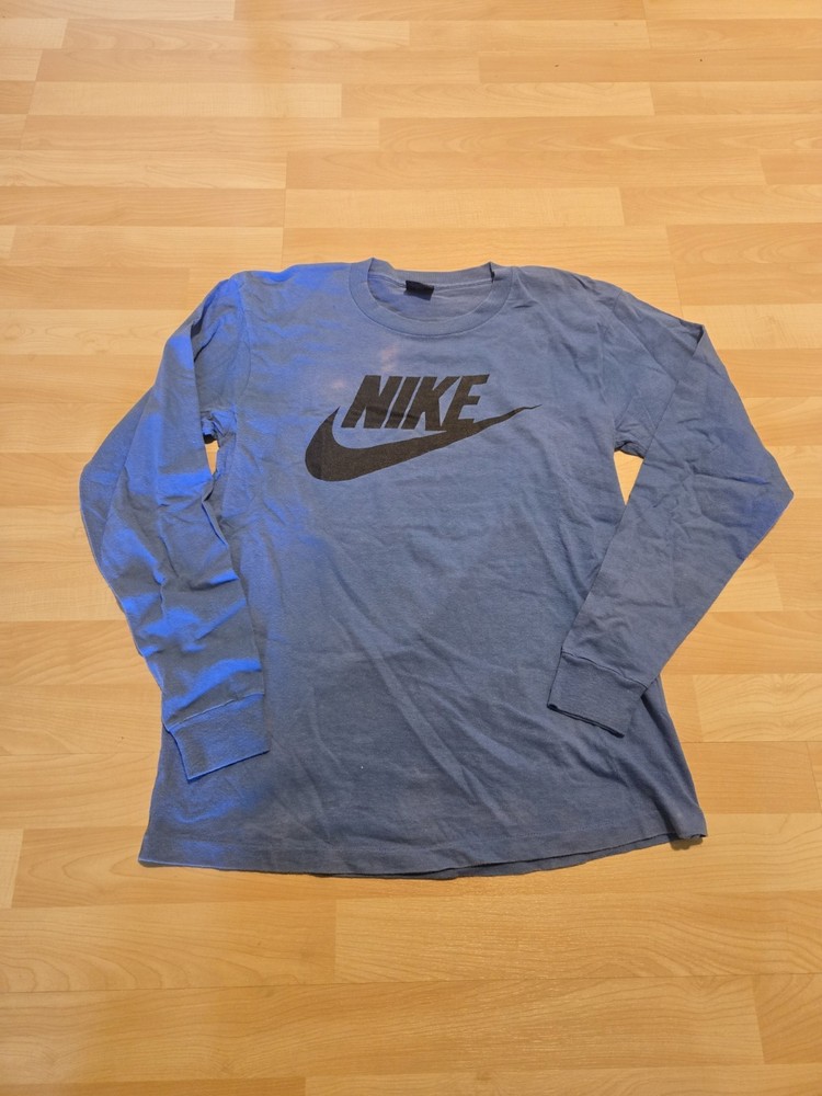 Vintage 1980s Nike Long Sleeve Logo Tee Sz Medium