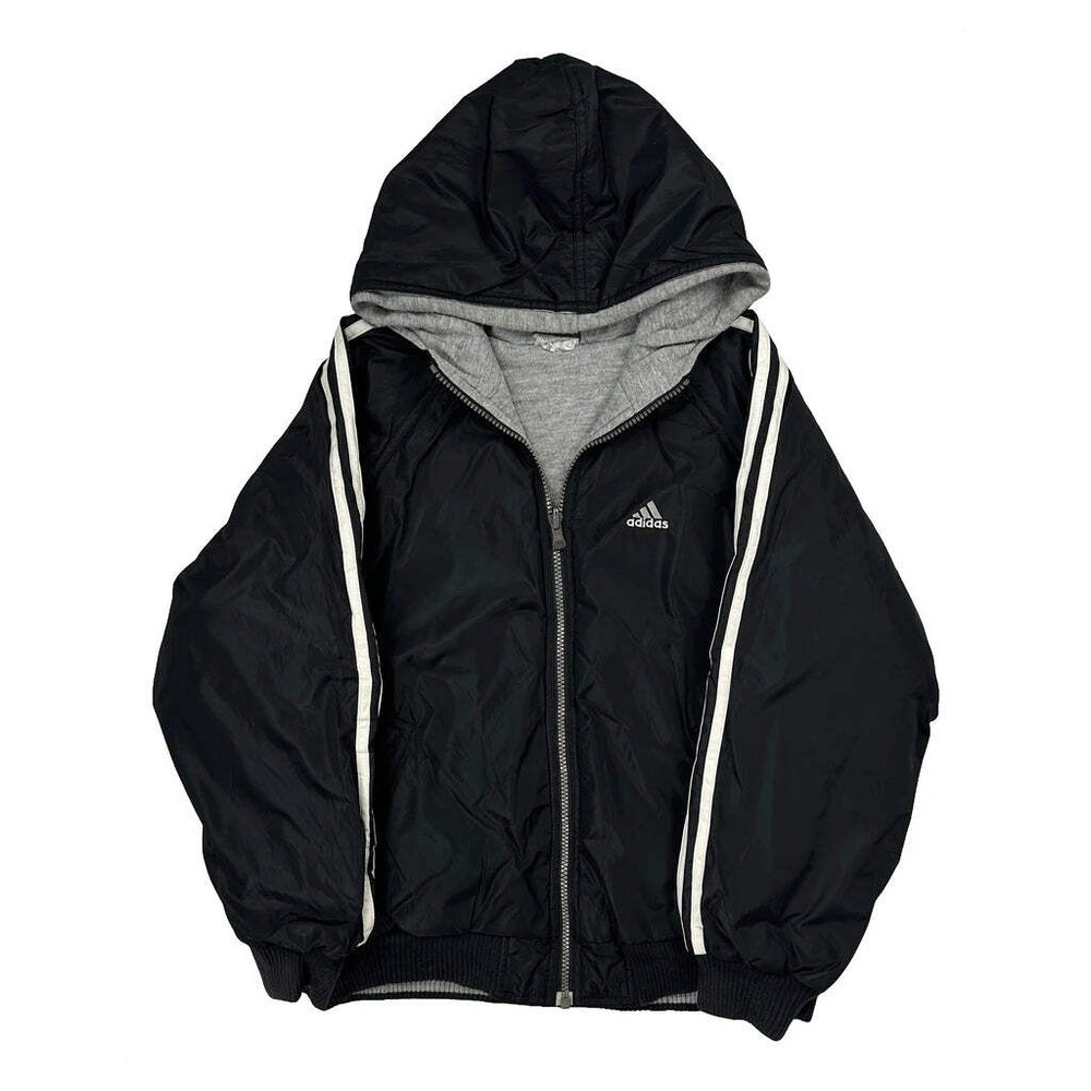 Adidas Lined Windbreaker - Medium Black Polyester