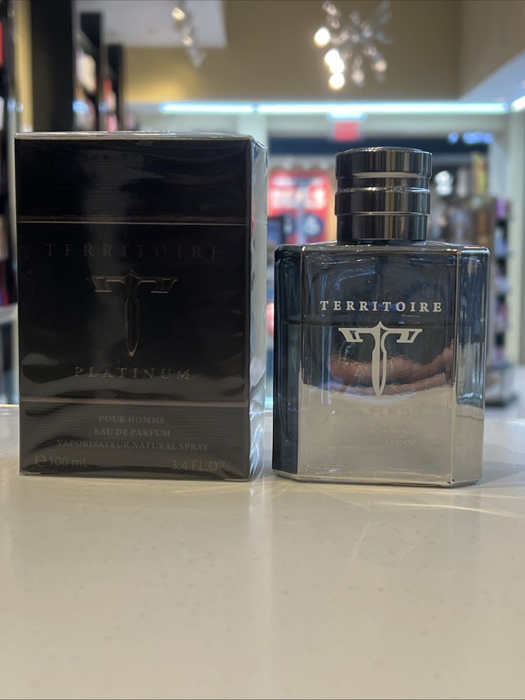 Territoire Platinum Eau de Parfum Spray for Men. Smooth Fragrance. 3.4 fl.oz