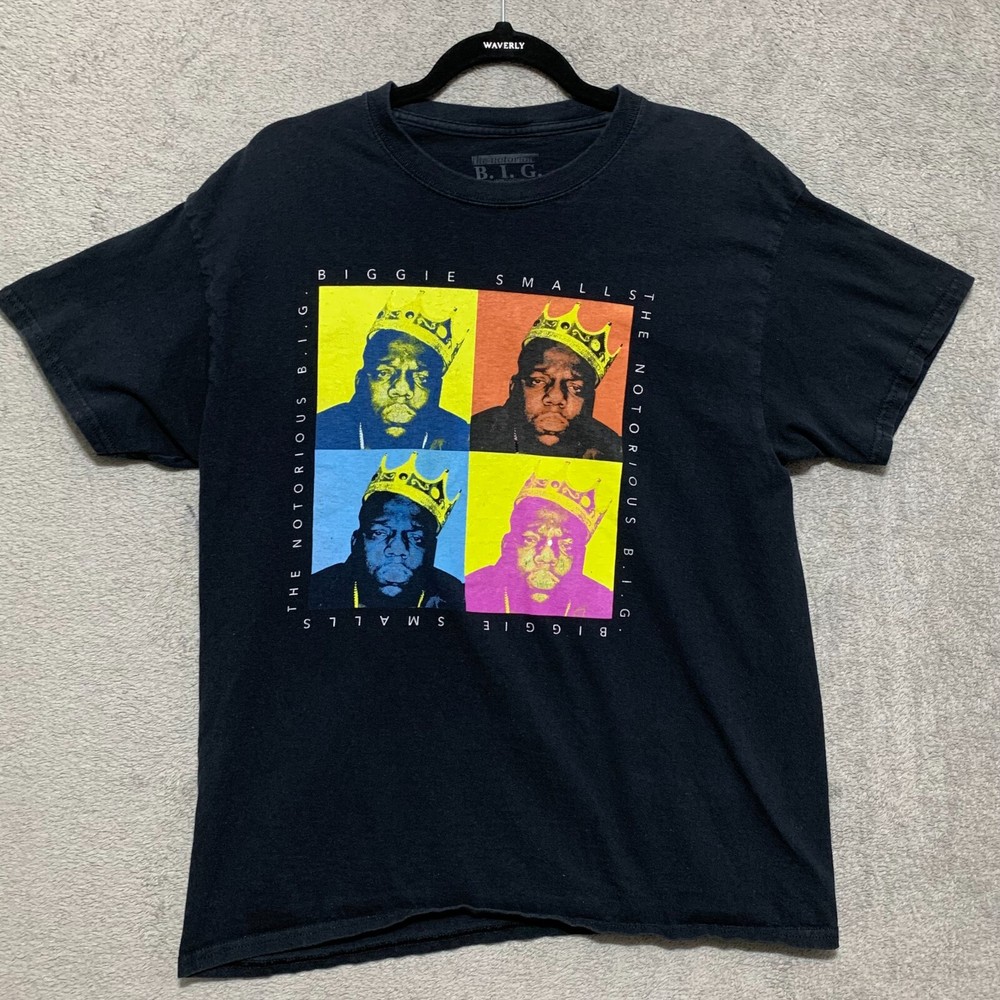 Notorious BIG Biggie Smalls classic Graphic Tee L T-shirt Rap Hip Hop Selfie