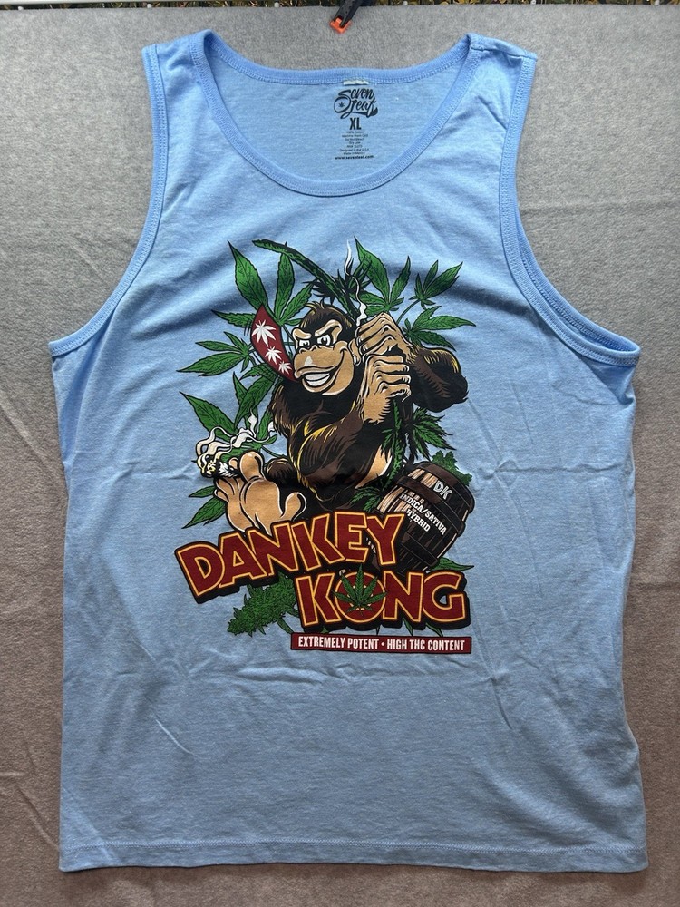 Men's XL Graphic Dankey Kong Tank Top  Weed Marijuana Streetwear