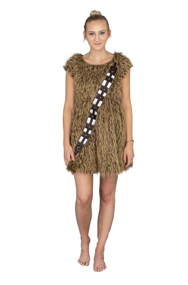 Ladies Junior's Star Wars Chewbacca I Am Furry Halloween Comic Con Costume Dress