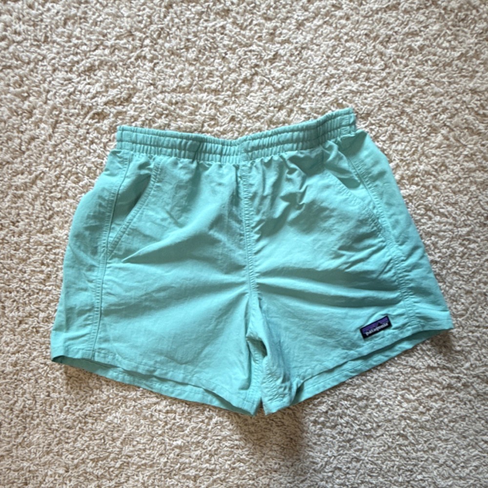 Patagonia Baggies Womens Aqua Shorts XS Mesh Lined Pockets