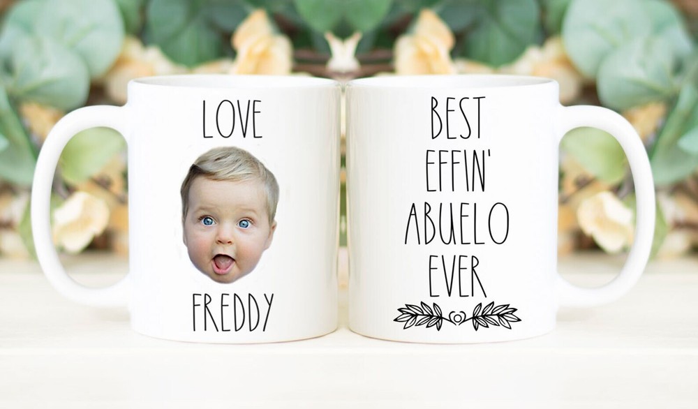 Best Effin' Abuelo Ever Mug Father's Day Gift Personalized With Photo Of Kids-image