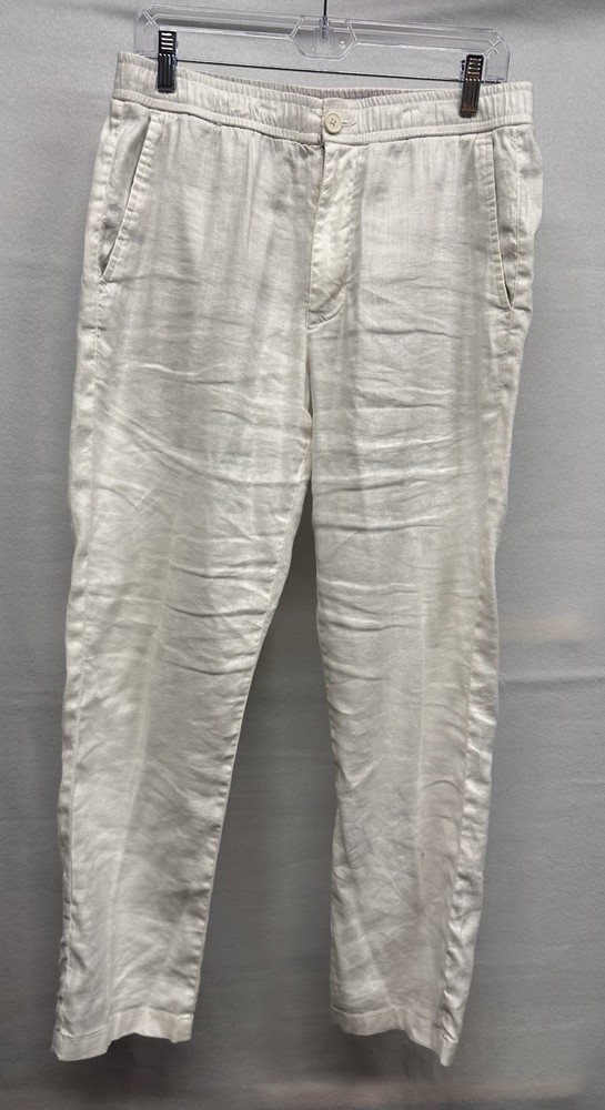 Tommy Bahama Men’s Drawstring Lounge Pants Medium 100% Linen White Lightweight