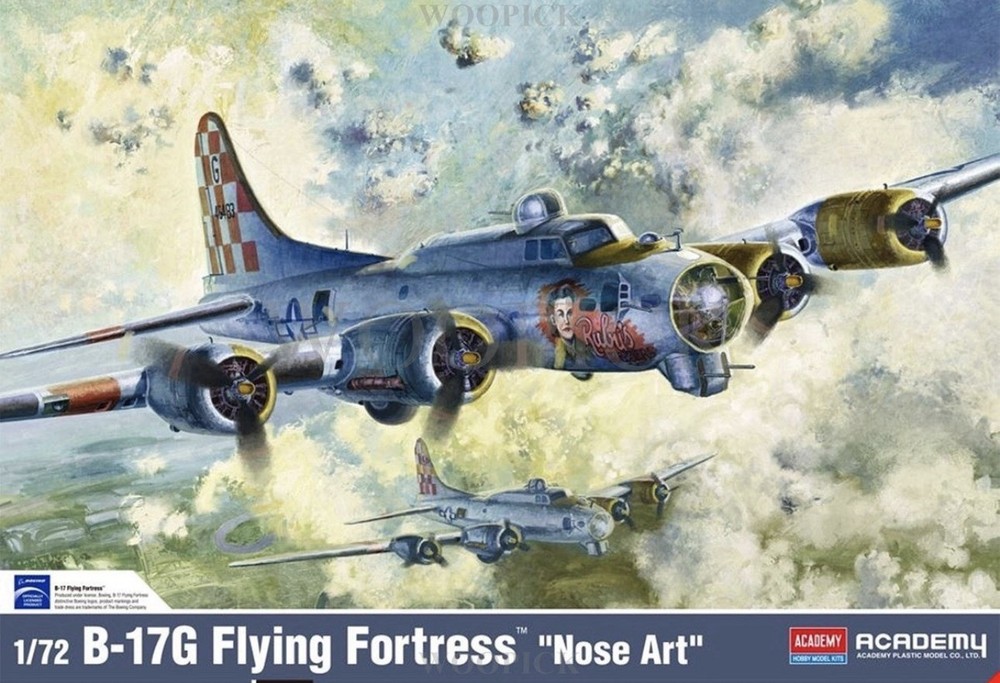 Academy 1:72 B-17G Flying Fortress Nose Art Airplane Kit Plastic MPN ACA12414