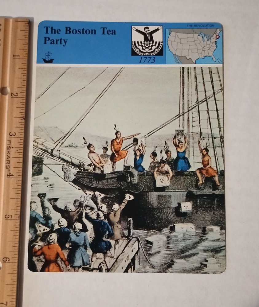 1979 Panarizon The Boston Tea Party 1773 Japan History Collectible Large Card