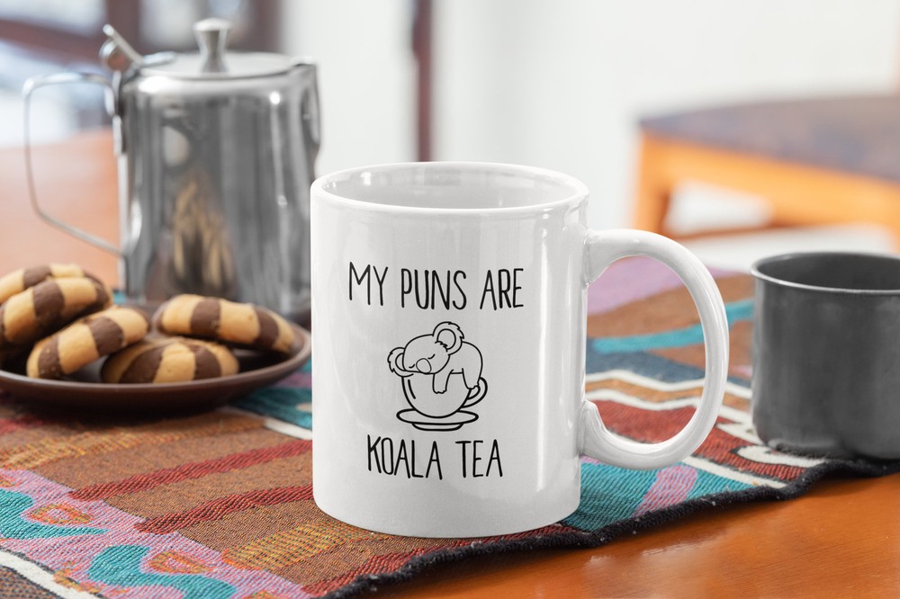 Animal Puns Funny Coffee Mug My Puns Are Koala Tea - White Coffee Mug