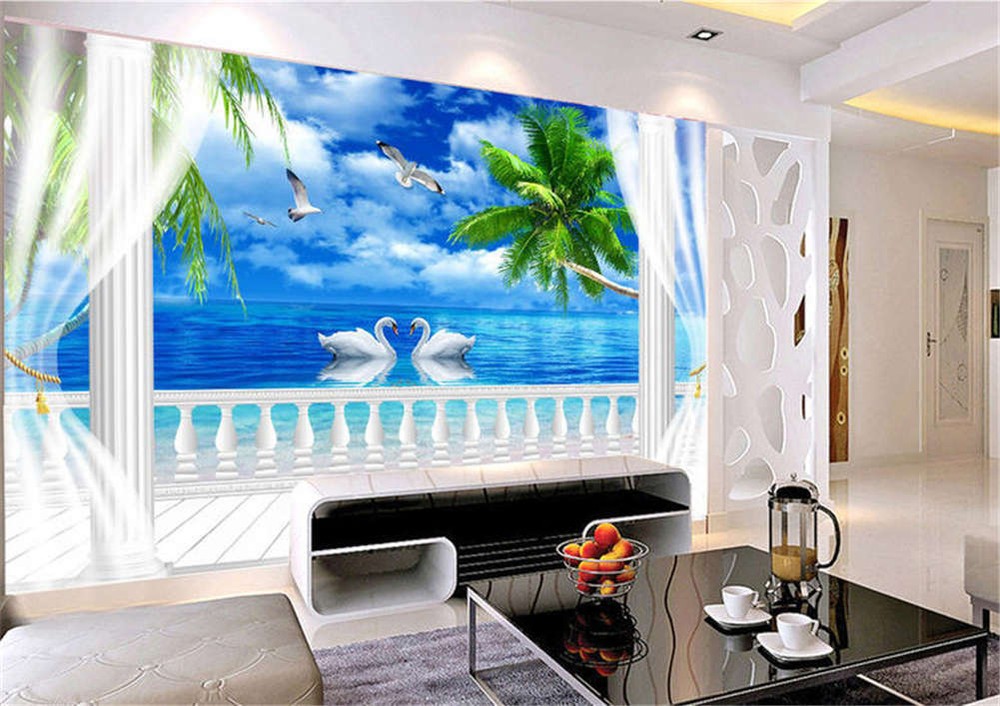 Dramatic Soft Coast 3D Full Wall Mural Photo Wallpaper Printing Home Kids Decor