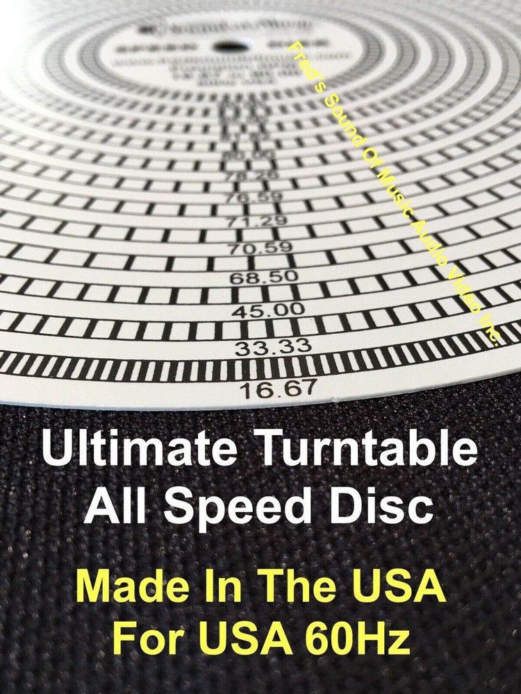 Accurate Turntable Strobe Speed Disk for Record Player Pitch and RPM Control 60Hz-image