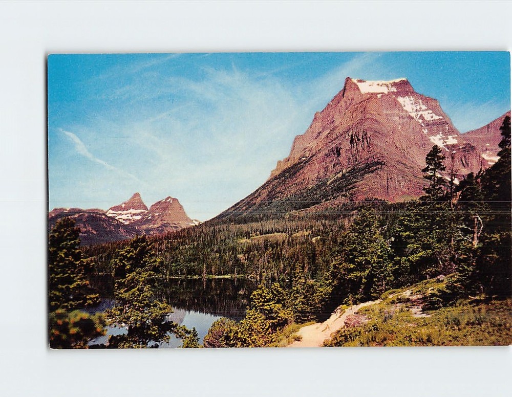 Postcard Going To The Sun Mountain Glacier National Park Montana USA