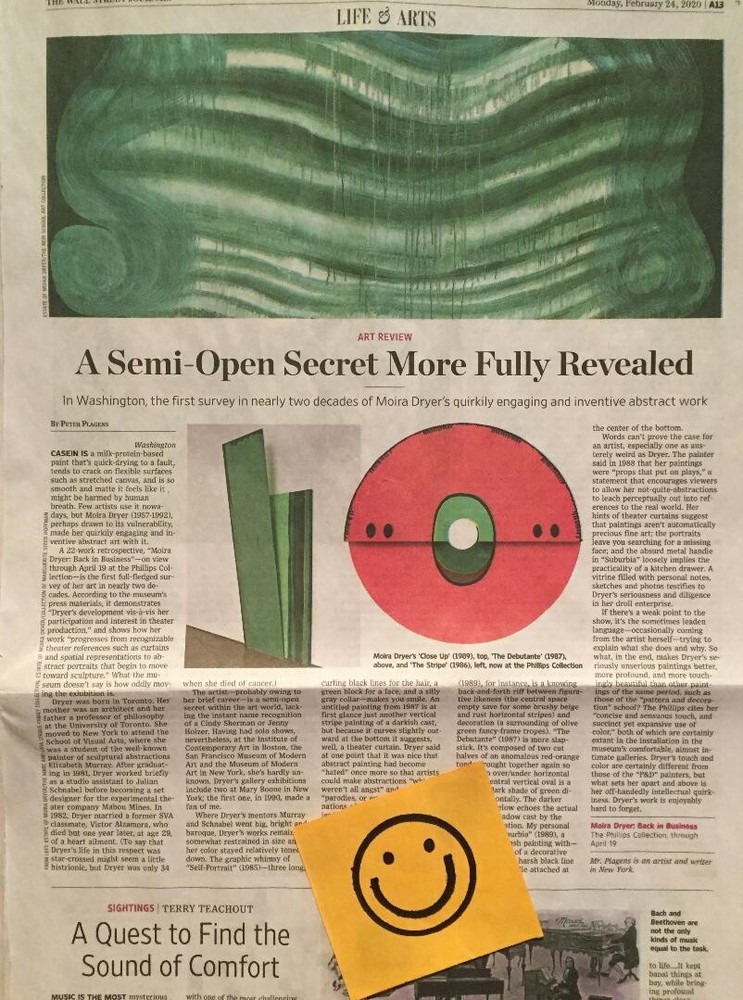 ABSTRACT ART MOIRA DRYER S CLOSE UP DEBUTANTE STRIPE THE WALL STREET ARTICLE WSJ-image