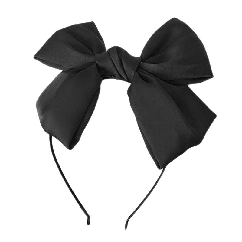 Big Bow Headband Soft Elastic Ribbon Vintage Kawaii Hair Hoop Bowknot