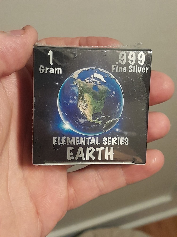 1 Gram Elemental Series Earth .999 Fine Silver Color and Gold Gilded Chase