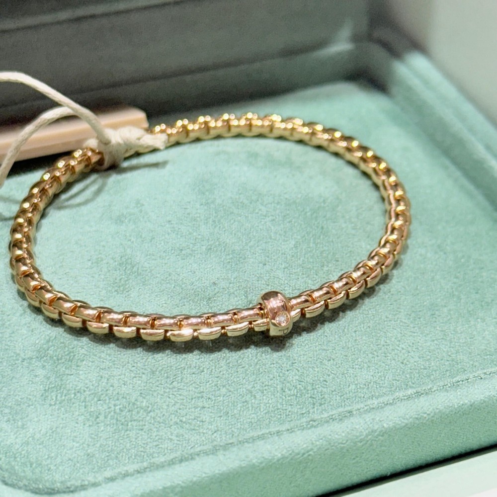 FOPE 73301BX_PB_R_XBX_00S EKA BRACELET 18K ROSE GOLD DIAMONDS 0.19cttw