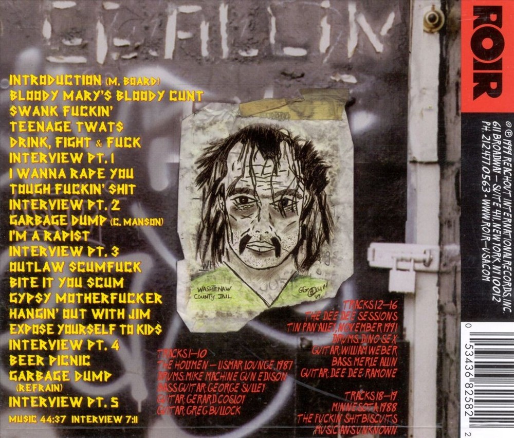G.g. Allin Res-Erected New Cd