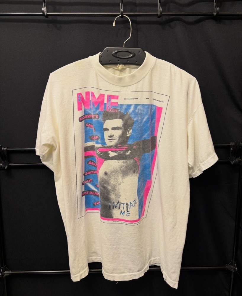 Vintage 90s Morrissey The Smiths NME Hand Print T-Shirt L Rare UK Indie