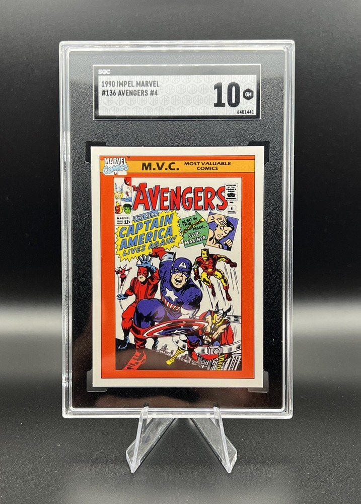 1990 Impel Skybox Marvel Universe #136 Avengers #4 Rookie SGC 10 GEM MINT *POP7*