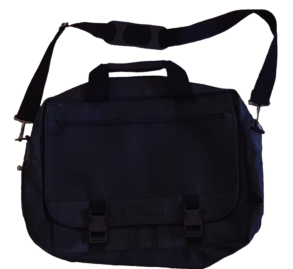 Renwick Laptop Computer Bag Soft Black Leather Briefcase Attache Portfolio