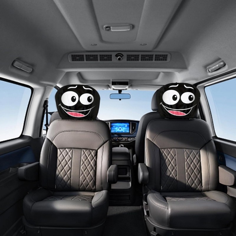 Offbeat Cartoon Headrest Covers Polyester Shock Designing for Vehicle Interior