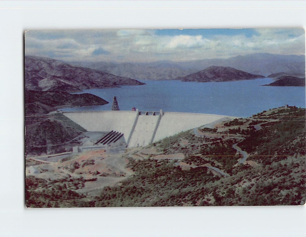 Postcard Shasta Dam California USA