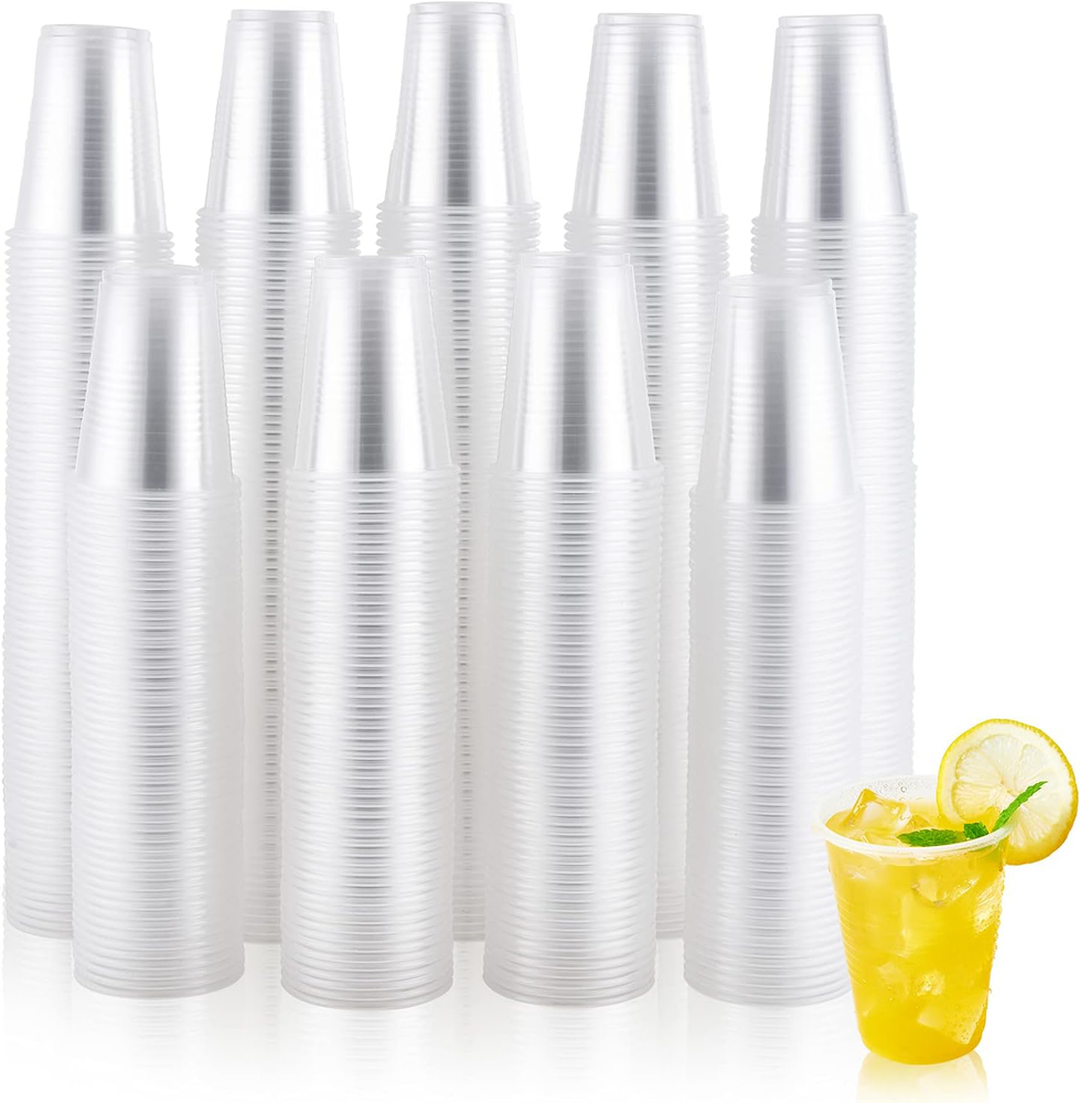 7 oz Clear Plastic Cups 600 Count Disposable Party Drinking Cups for Events