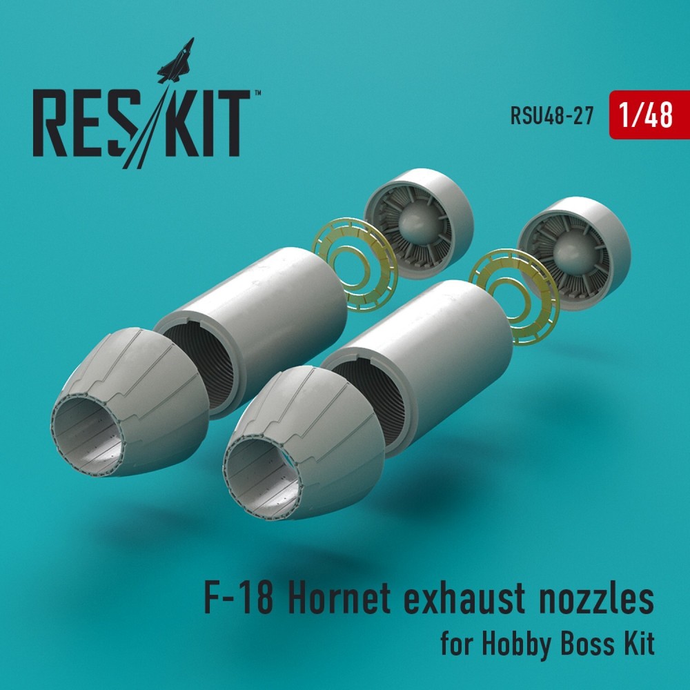 ResKit 1:48 F/A-18 Hornet exhaust nozzles for HobbyBoss kit