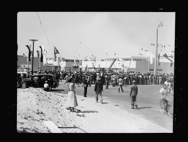Photo:Tel-Aviv Palestine 1936 Levant Fair Opening Crowd Views