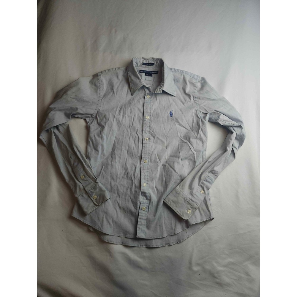 Ralph Lauren Golf Womens Slim Fit Button Down Shirt Blue Size 6 Long Sleeve