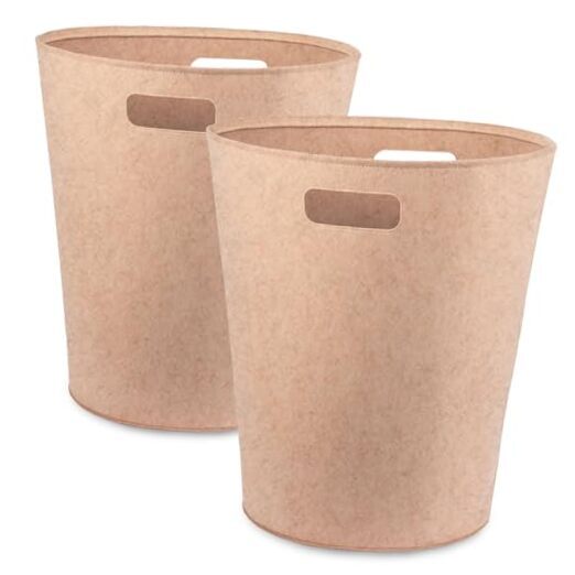 2-Pack Large Laundry Basket, Collapsible Nursery Hamper, 2 Packs Light Khaki
