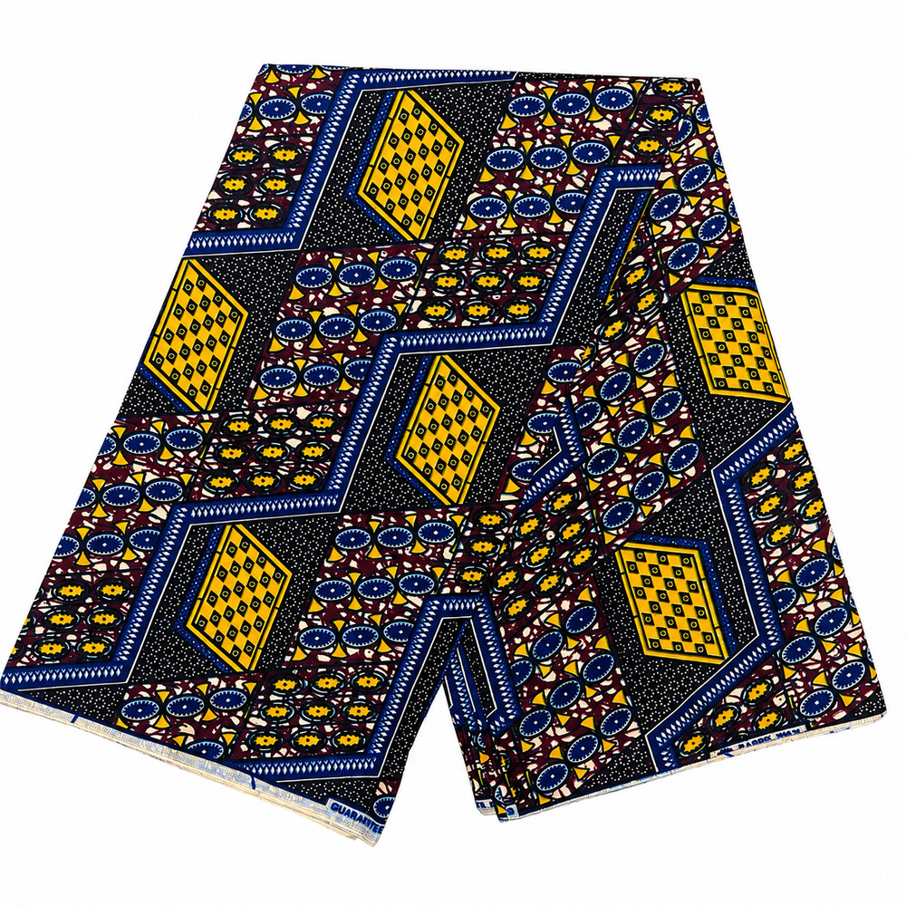 African Wax Print Fabric 6 Yards Cotton Wax High Quality Ankara Print Fabric