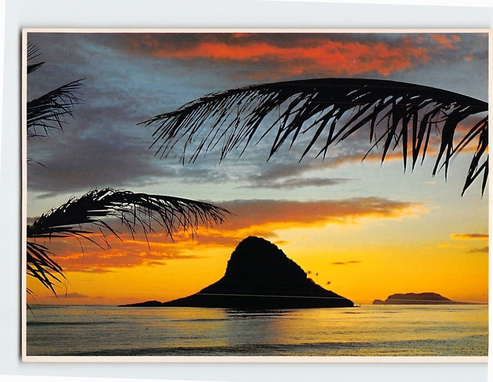 Postcard Sunrise Moods Of Chinamans Hat On The Windward Side Oahu Hawaii USA