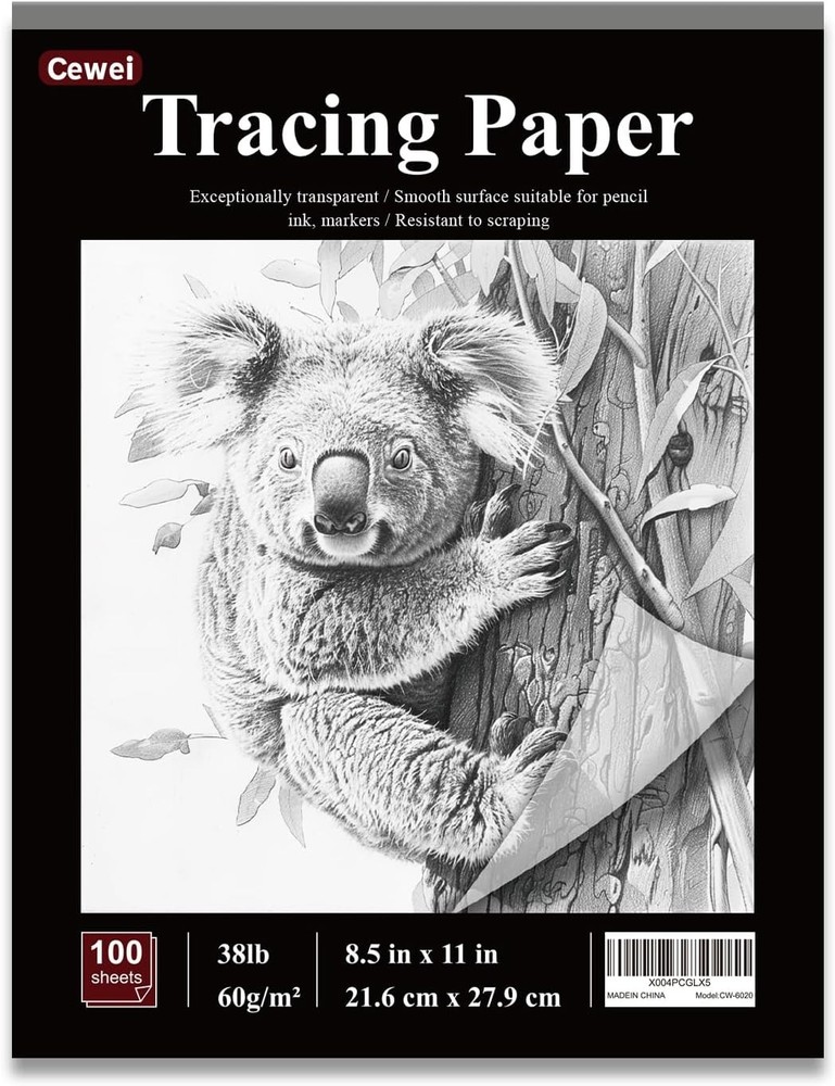 100 Sheets of 60 GSM Tracing Paper, Ideal for Drawing and Sketching