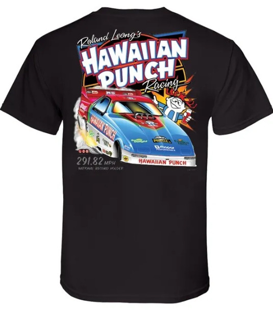 Roland Leong’s Hawaiian Punch Racing (154) Black T-SHIRT 100% Cotton NHRA Drag
