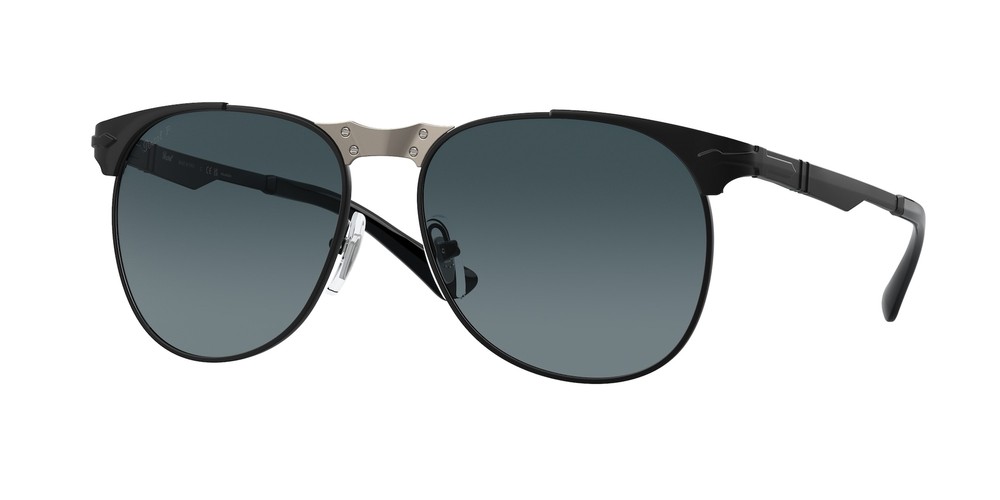 PERSOL PO1016S 1130S3 Black Gradient Blue Polarized 55mm Unisex Sunglasses