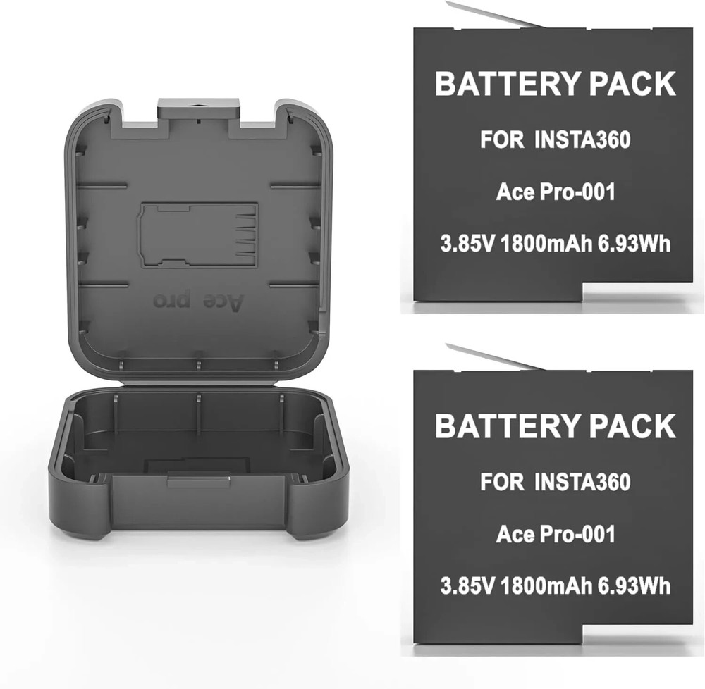 2Pcs 1800mAh Rechargeable Battery for Insta 360 Ace Pro / Ace Pro 2 / Ace Camera-image