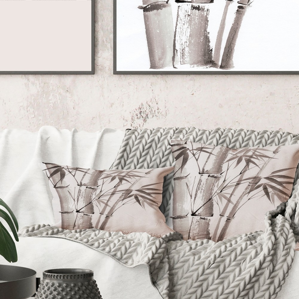 Designart 'Palm Bamboo Detail III' Traditional Printed Throw