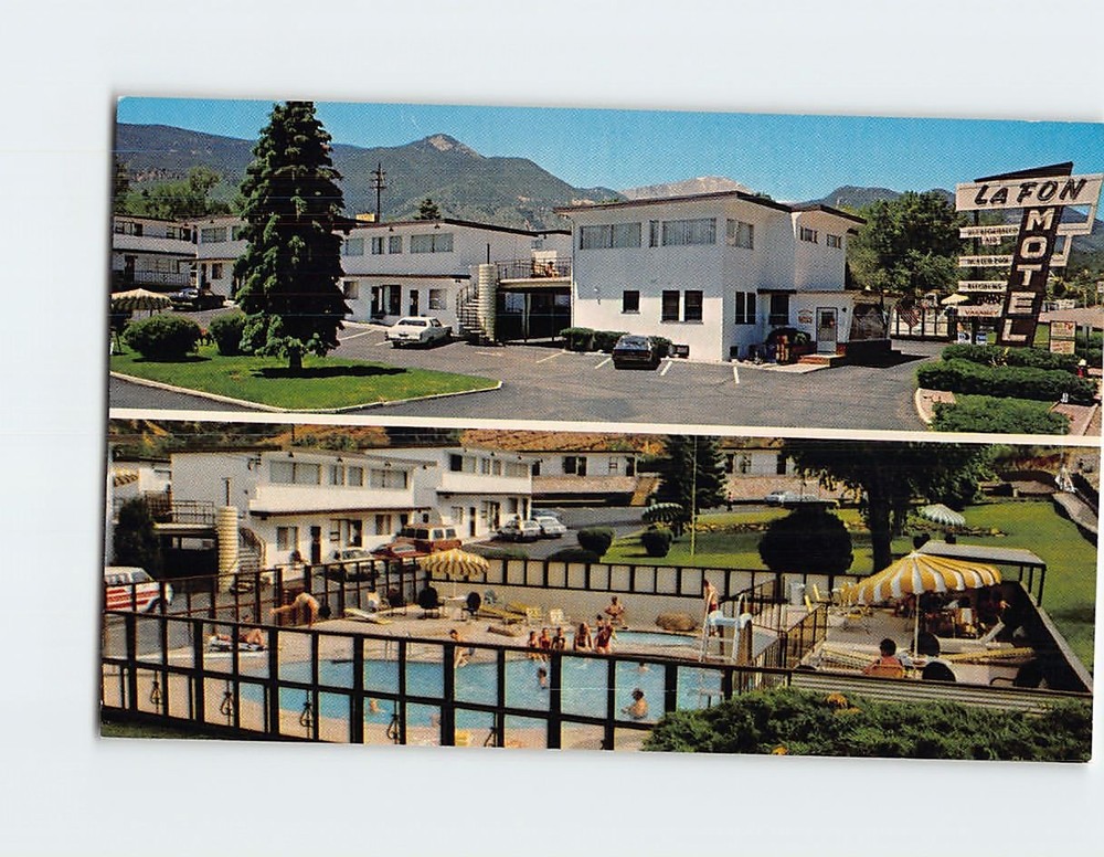 Postcard La Fon Motel Manitou Springs Colorado USA